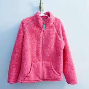 Mini Boden teddy fleece zip jacket / size 9-10Y